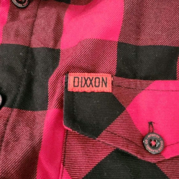 DIXXON Men's Redrum Sz L Flannel Shirt Red Black Plaid Lumberjack - Picture 4 of 13
